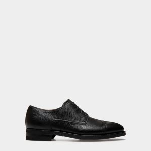 Scribe Un Derby in Black Deer Leather