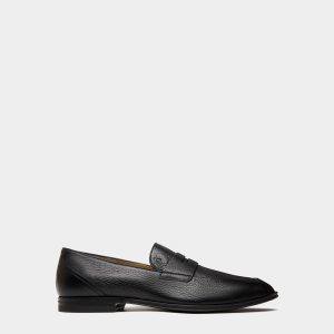 Westminster Loafer In Black Deer Leather