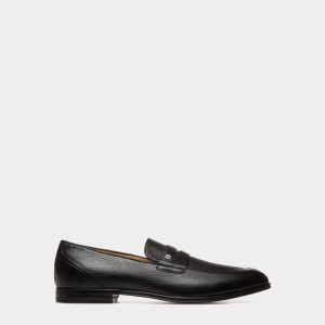 Westminster Loafer in Black Grained Leather