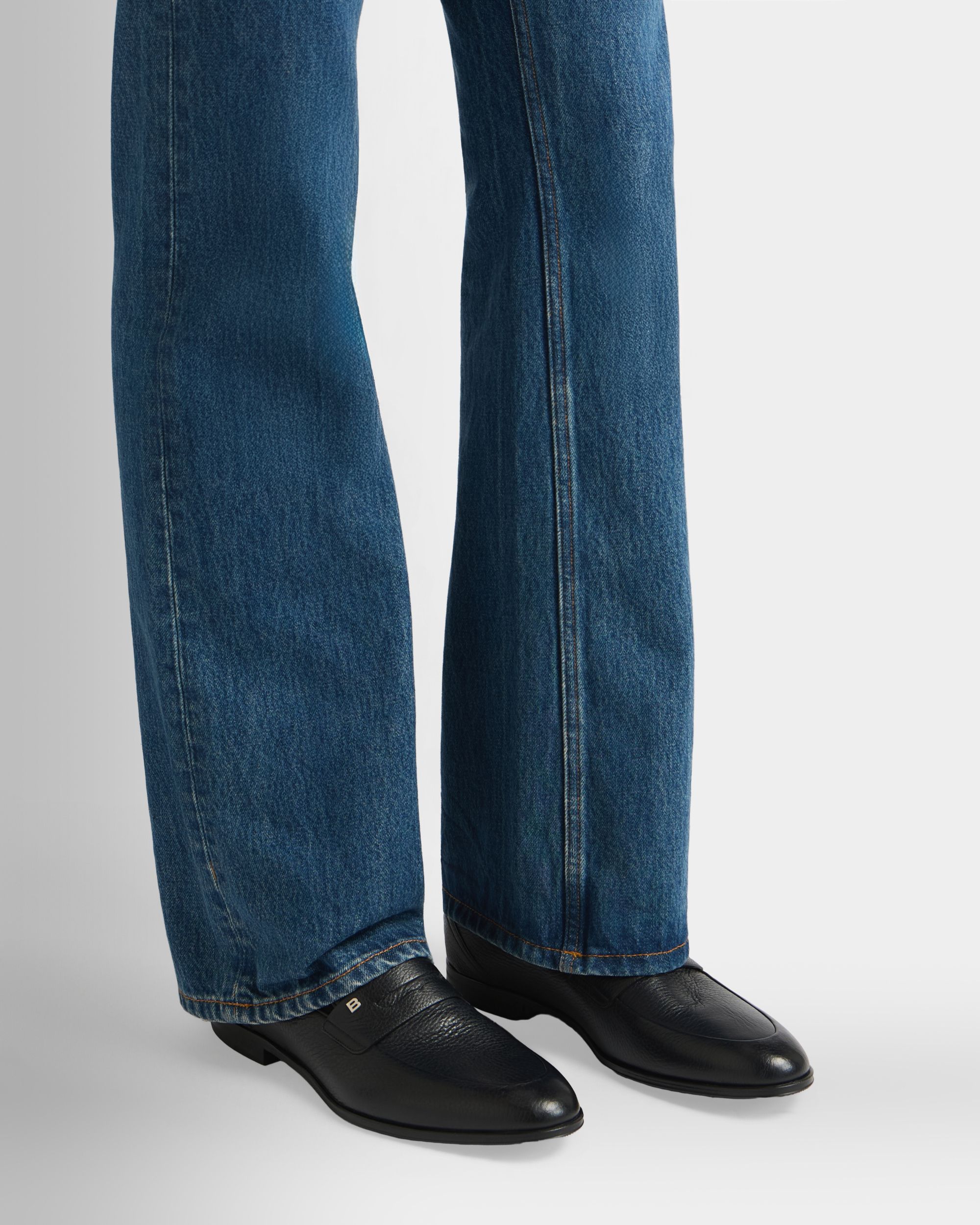 Westminster Loafer in Black Grained Leather - Image 2