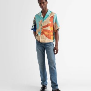 Silk Bowling Shirt In Multicolour