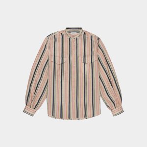 Blouson Sleeve Shirt In Multicolour Silk