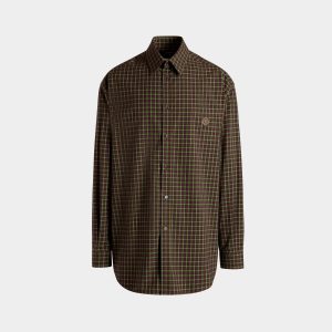 Long Sleeve Shirt With Check Pattern In Multicolor Cotton