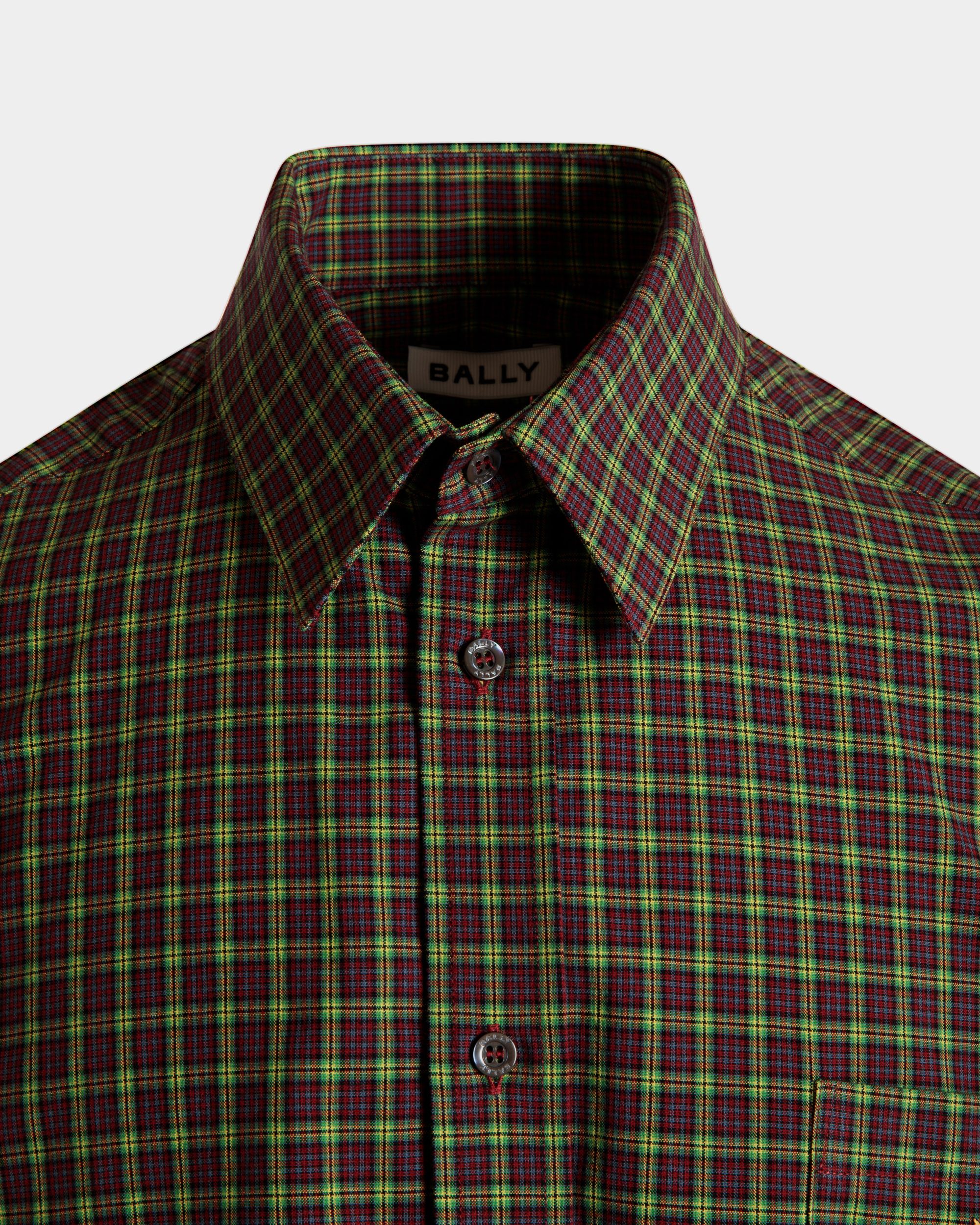 Long Sleeve Shirt With Check Pattern In Multicolor Cotton - Image 5