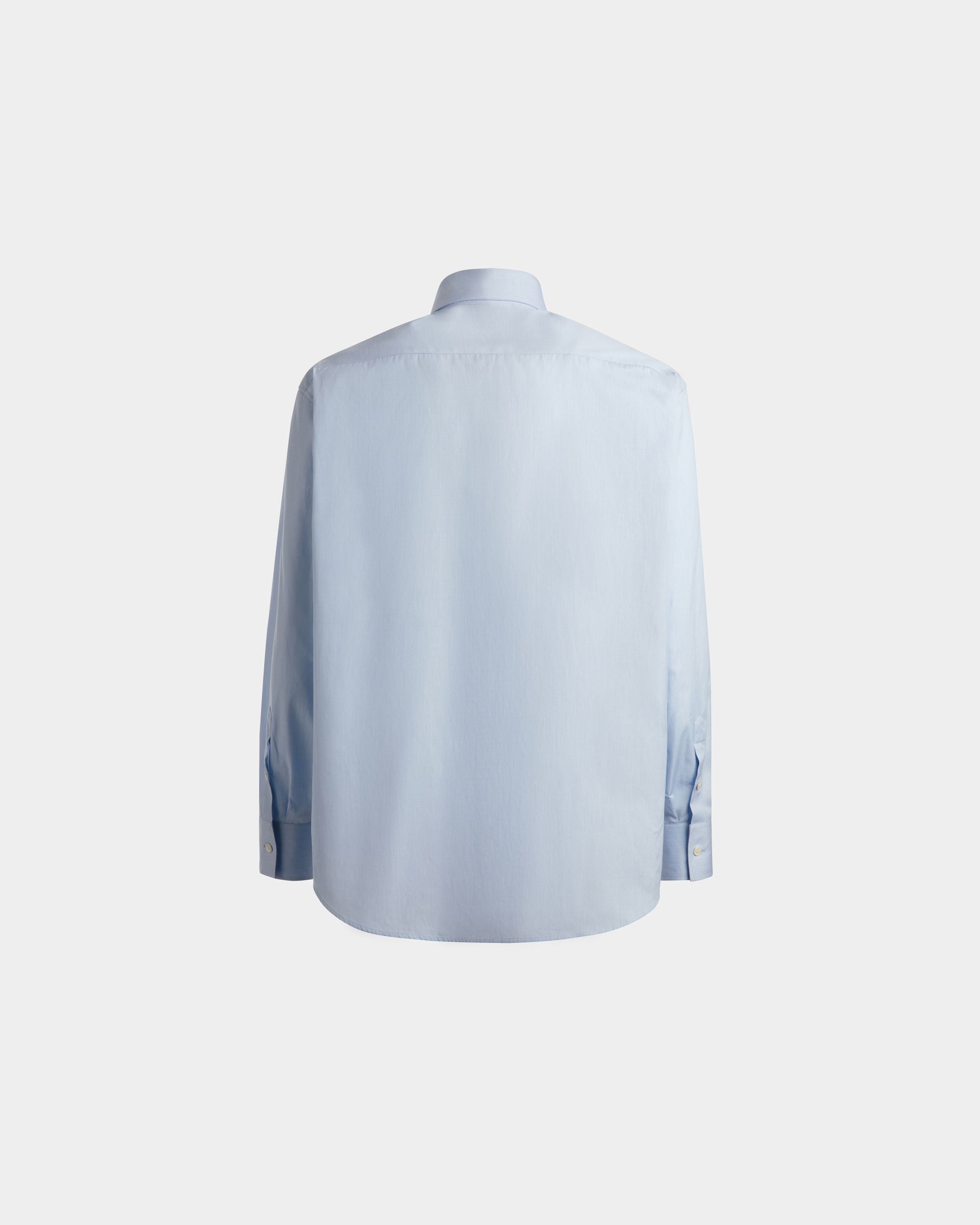Shirt in Light Blue Cotton - Image 7