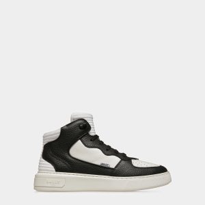 Martyn Leather And Fabric Sneakers In Black And White