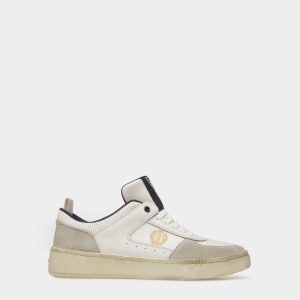 Raise Sneakers In Dusty White And Midnight Leather And Fabric