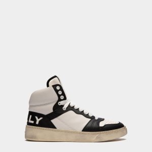 Raise High-Top Sneaker in Black And White Leather