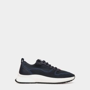 Outline Sneaker In Navy Blue Knit