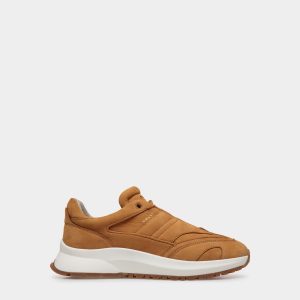 Outline Sneaker in Brown Nubuck Leather