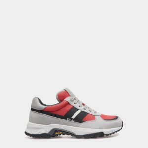 Faster Sneaker In Red Suede Leather and Nylon