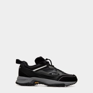 Faster Sneaker In Black Leather and Nylon