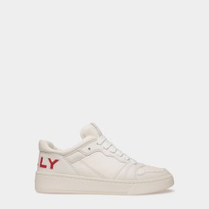 Raise Sneaker in White and Candy Red Leather