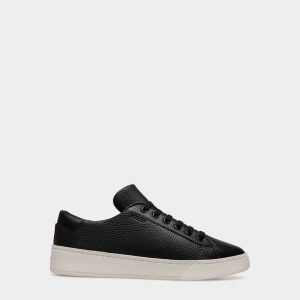 Raise Sneaker In Black Grained Leather