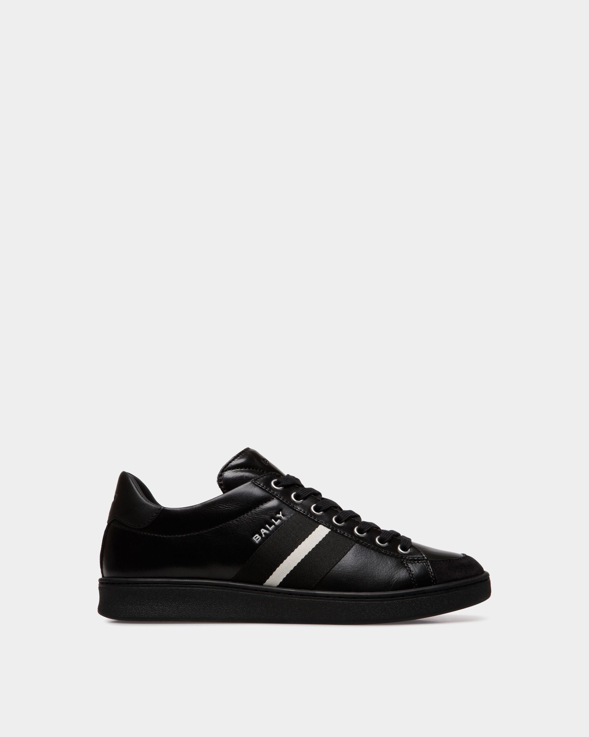 Tennis Sneaker In Black Leather