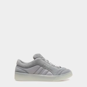 Raise Sneaker in Light Grey Suede Leather and Nylon