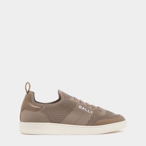 Tennis Sneaker in Taupe Fabric