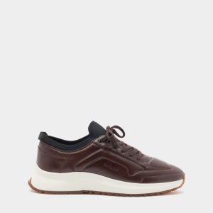 Outline Sneaker in Brown Leather