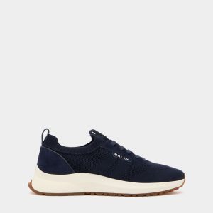 Outline Sneaker in Navy Blue Fabric