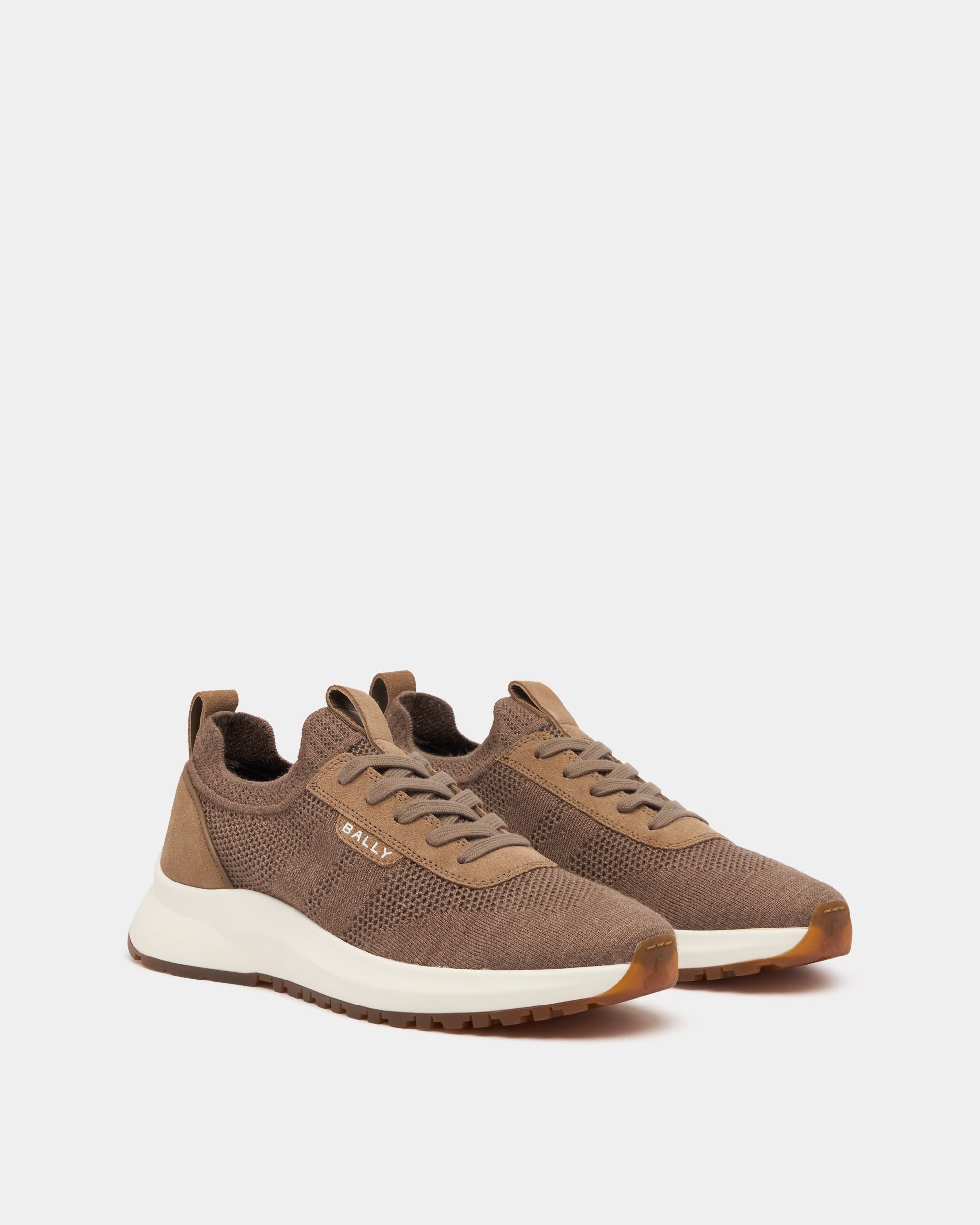 Outline Sneaker in Taupe Fabric - Image 2