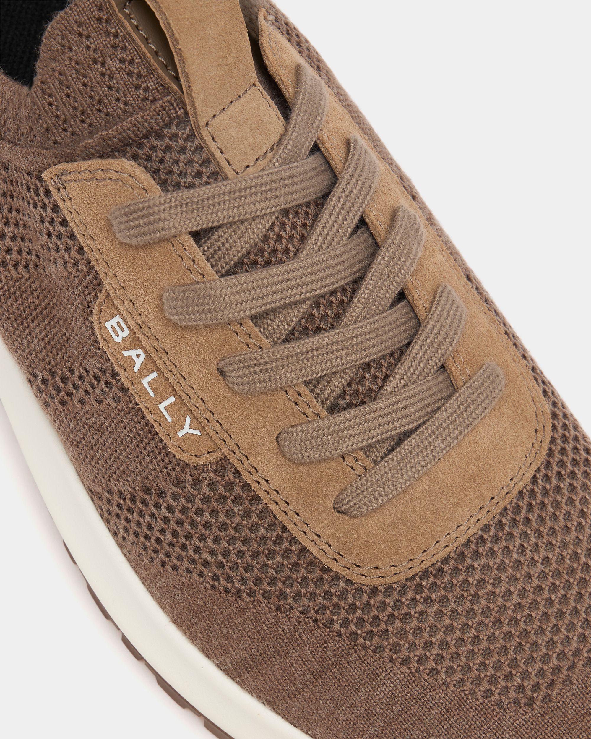 Outline Sneaker in Taupe Fabric - Image 5