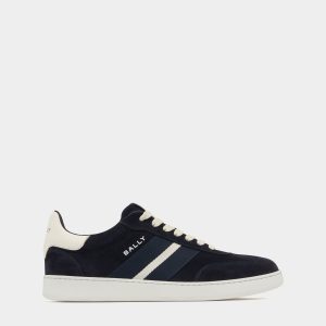 Retro Crest Sneaker in Navy Blue Suede