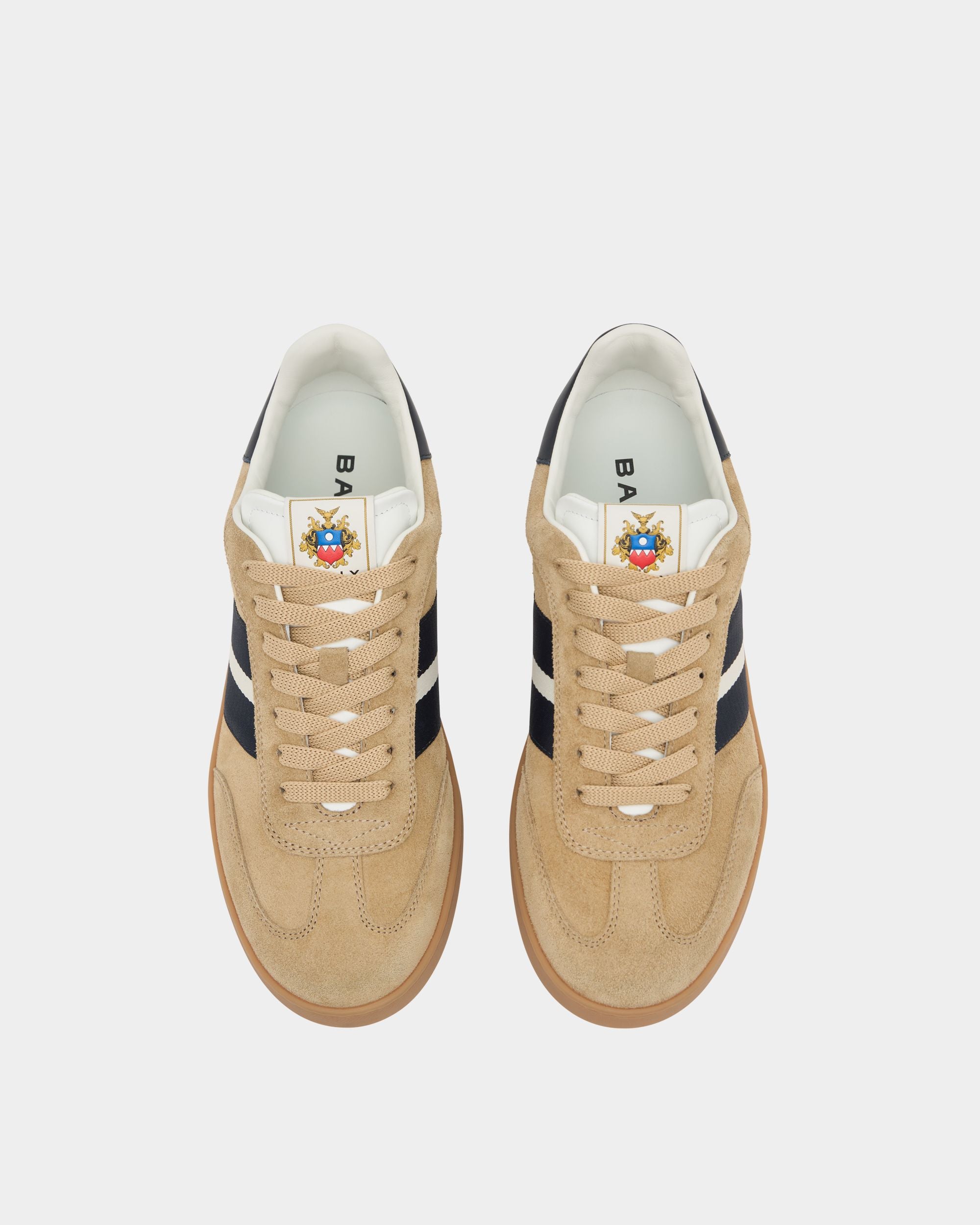 Retro Crest Sneaker in Brown Suede - Image 4