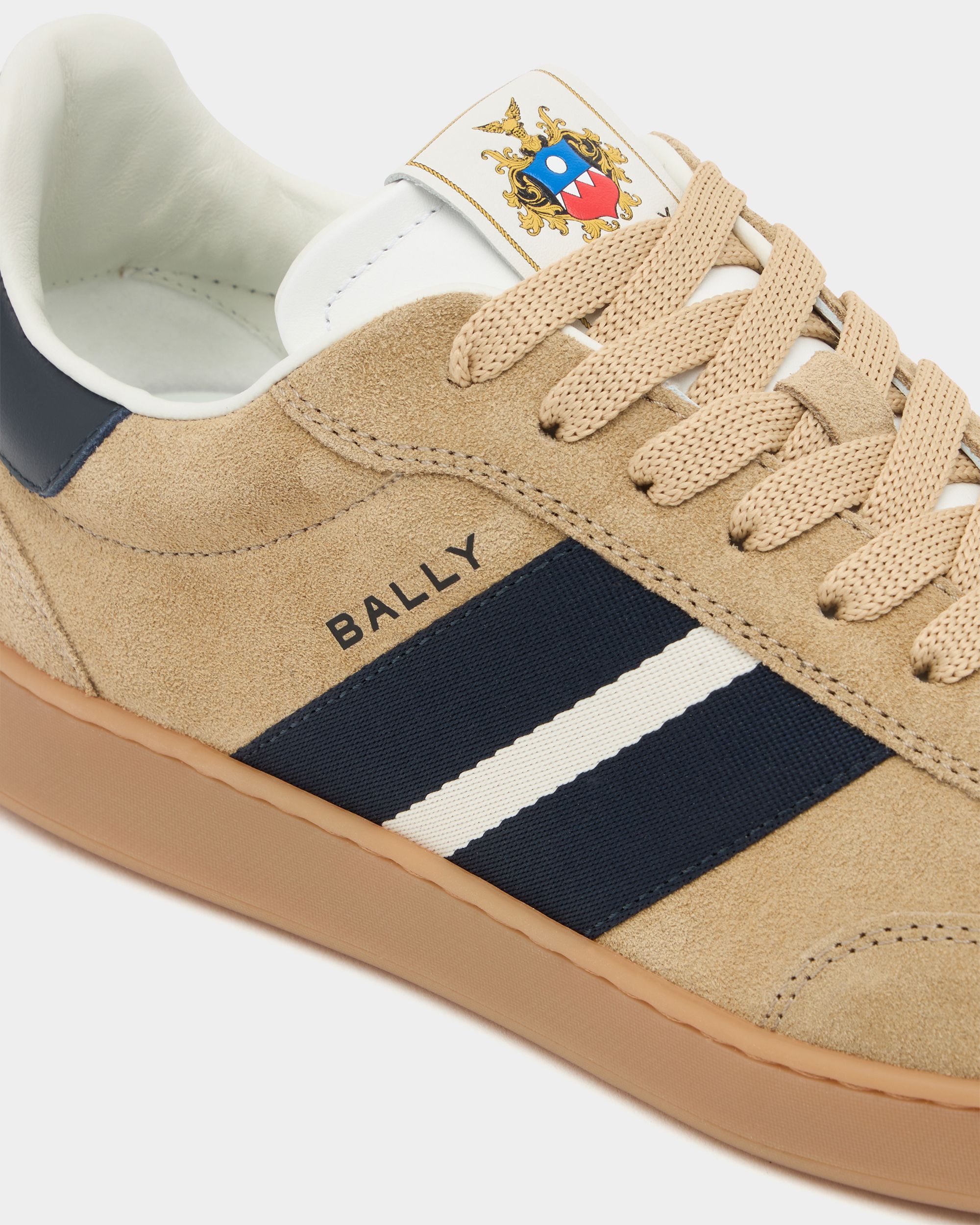 Retro Crest Sneaker in Brown Suede - Image 5