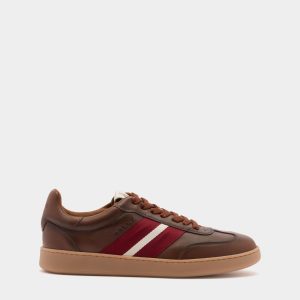 Retro Crest Sneaker In Brown Leather