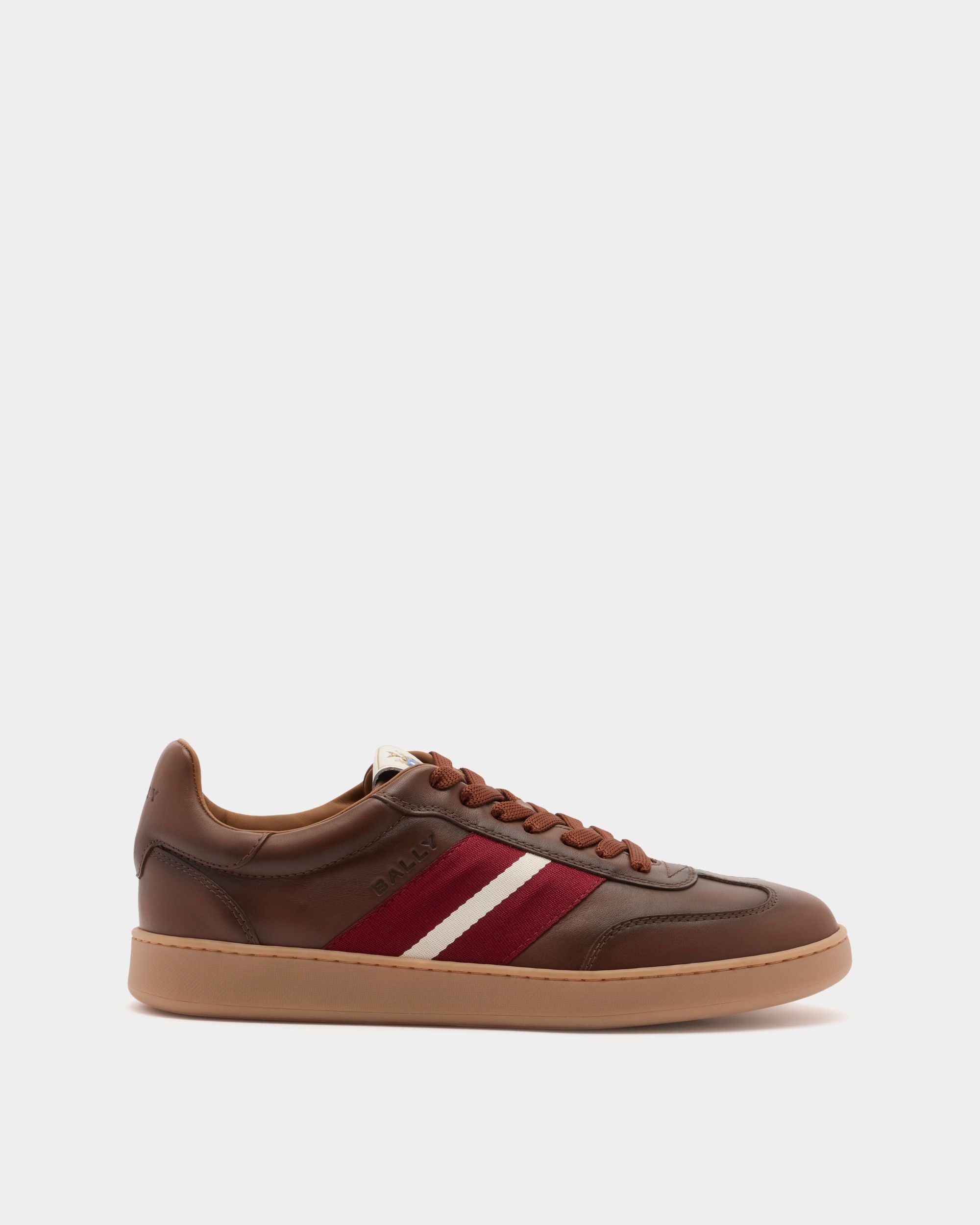 Retro Crest Sneaker In Brown Leather - Image 2