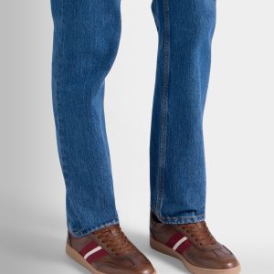 Retro Crest Sneaker In Brown Leather