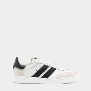 Retro Crest Sneaker in White Leather