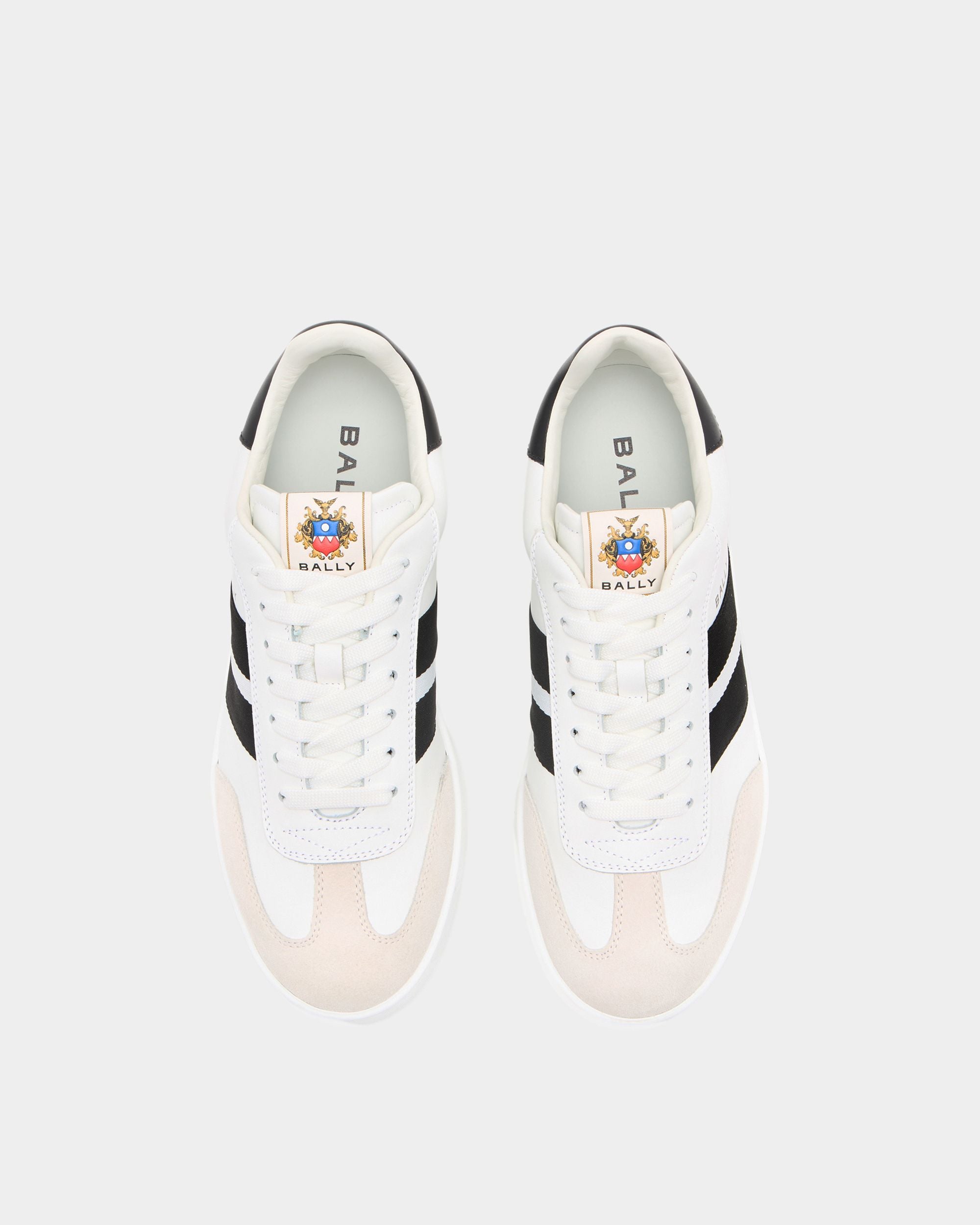 Retro Crest Sneaker in White Leather - Image 4