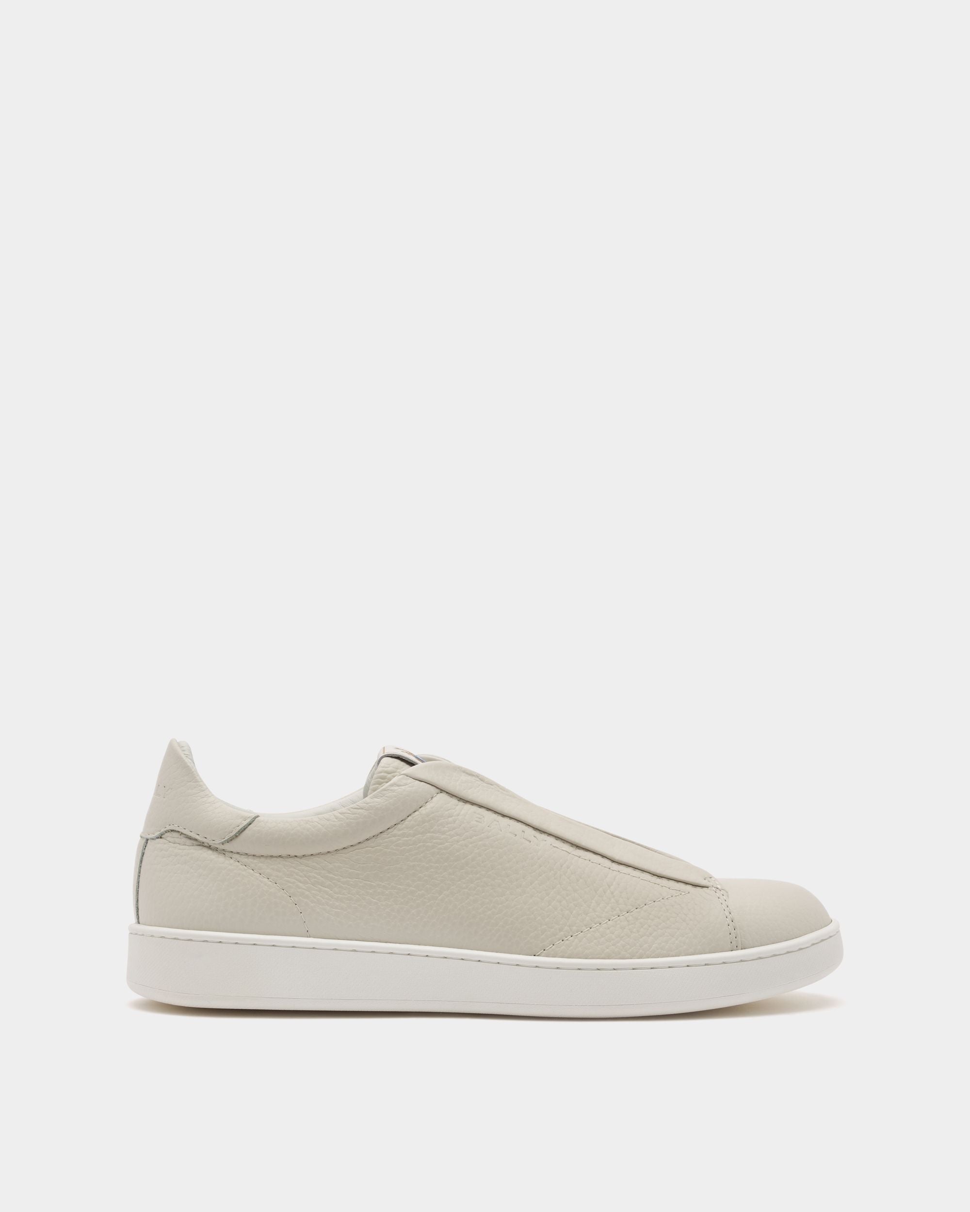Retro Crest Sneaker in White Grained Leather