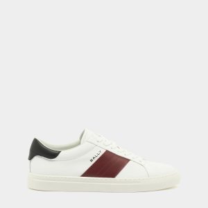 Hedon Sneaker in White and Red Leather