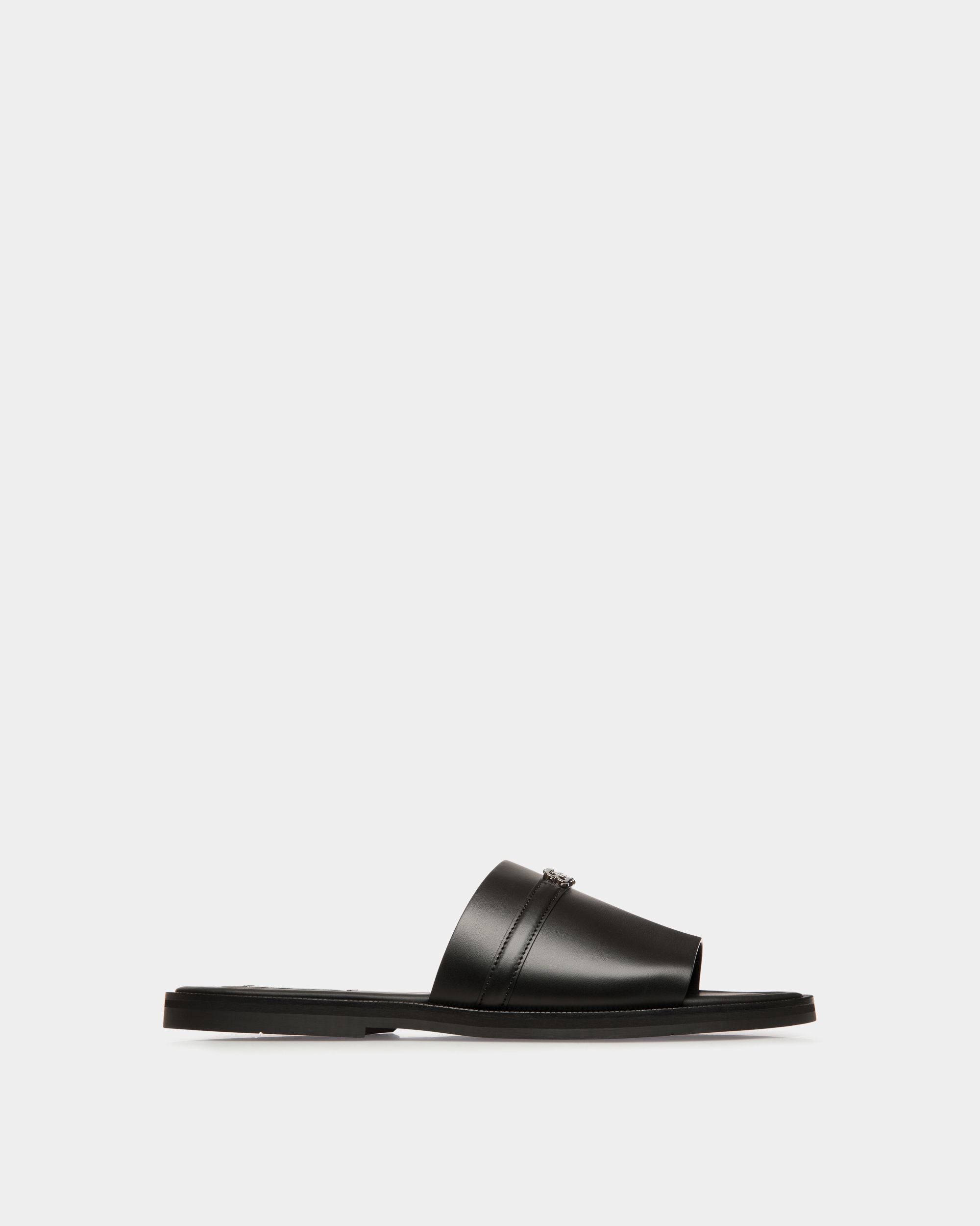 Glide Sandal in Black Leather