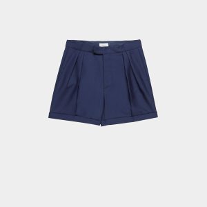 Bermuda Shorts In Navy Wool