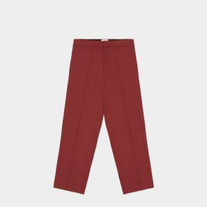 Wool Trousers In Heritage Red