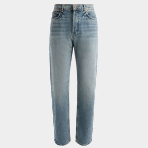 Straight Pants In Blue Denim