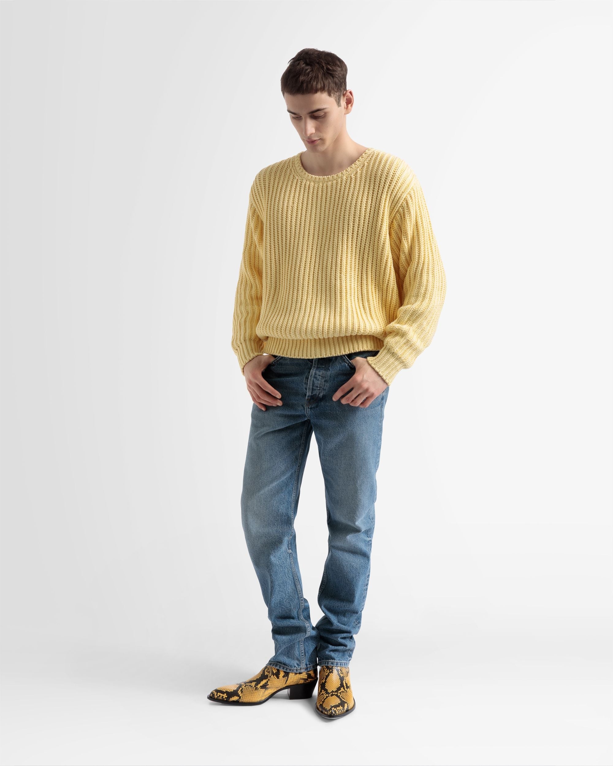 Straight Pants In Blue Denim - Image 2