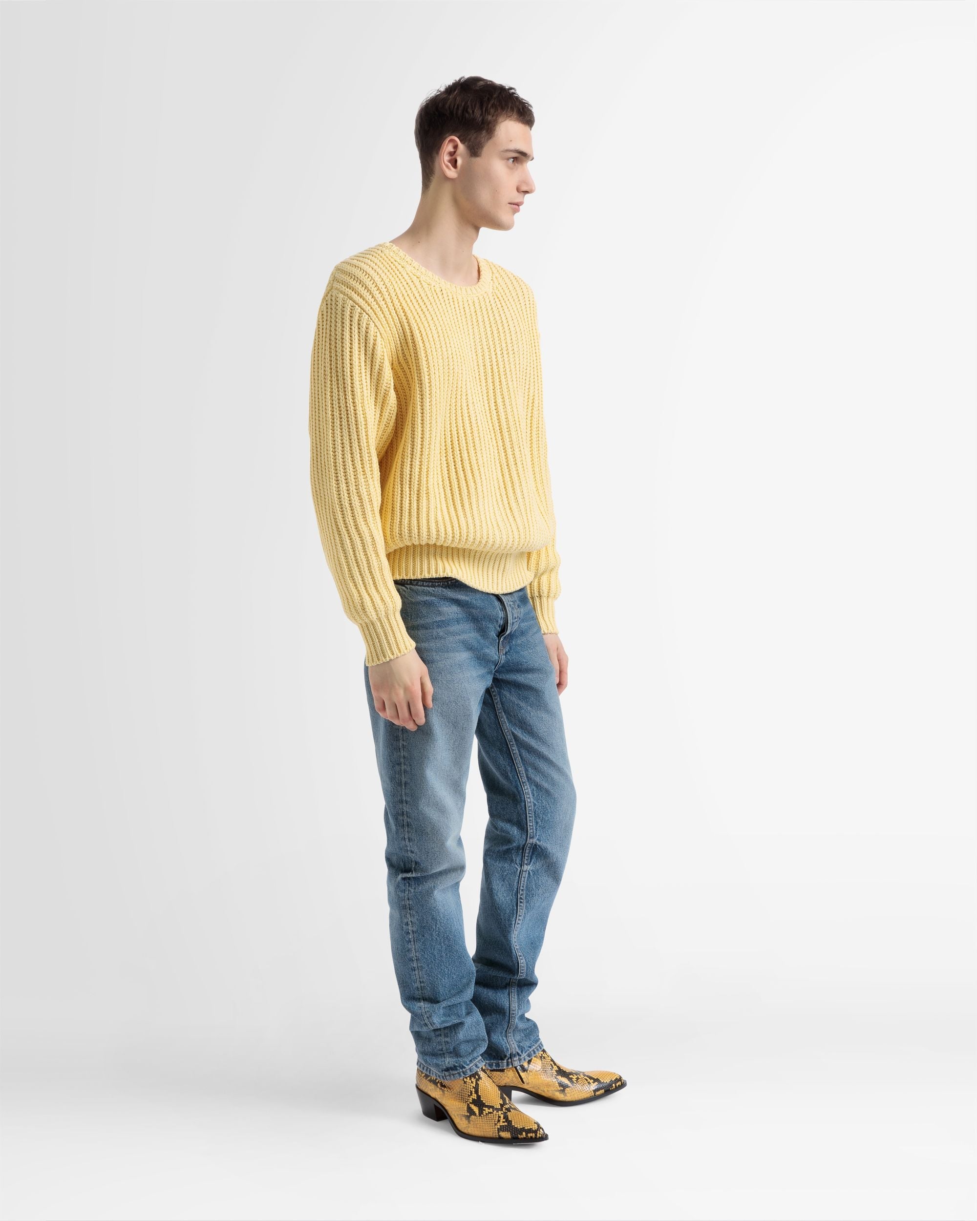 Straight Pants In Blue Denim - Image 5