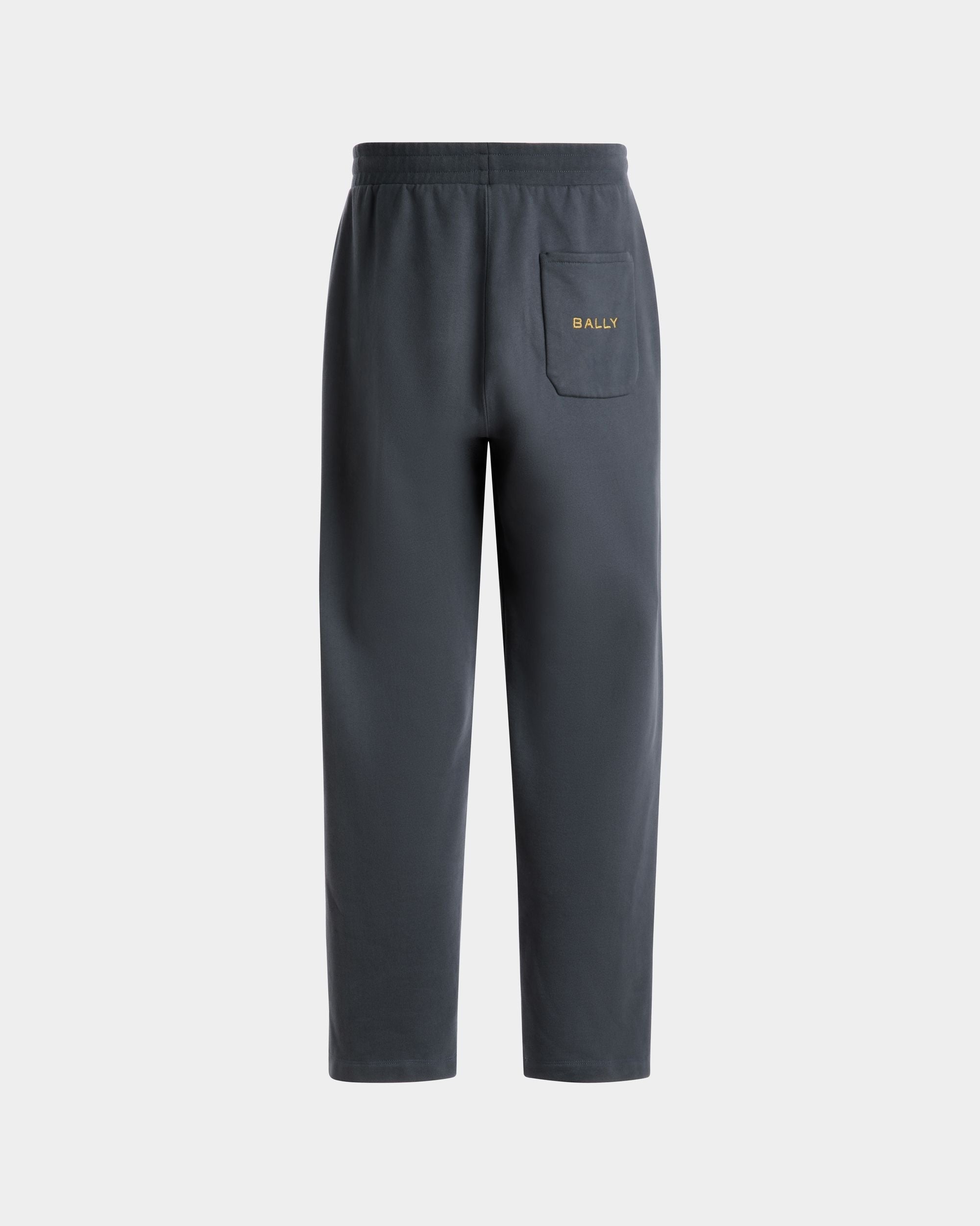 Drawstring Sweatpants In Stone Cotton - Image 3