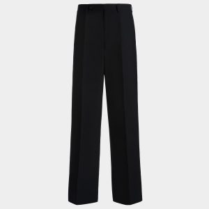 Pants in Navy Blue Wool Blend