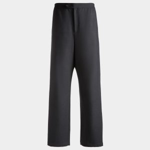 Loose Fit Pants in Dark Grey Wool Blend