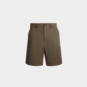 Adrien Brody Travel Collection Shorts In Military Green Cotton