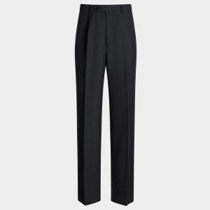 Tailored Pants In Dark Grey Wool Blend