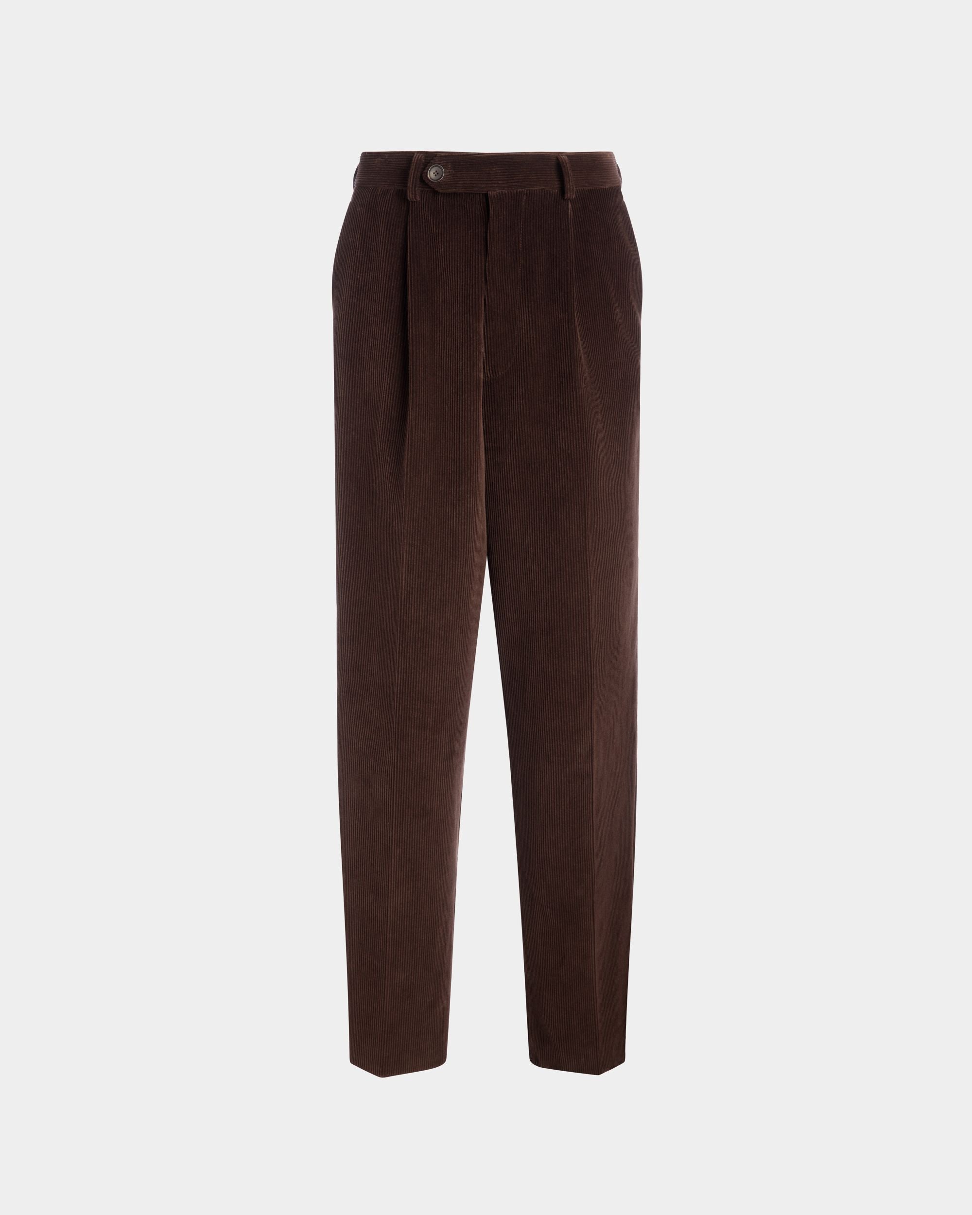 Winter Capsule Pleated Pants in Ebano Cotton Corduroy