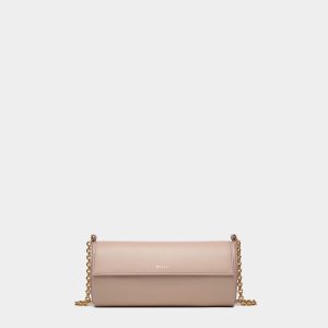 Emblem Minibag In Light Beige Leather
