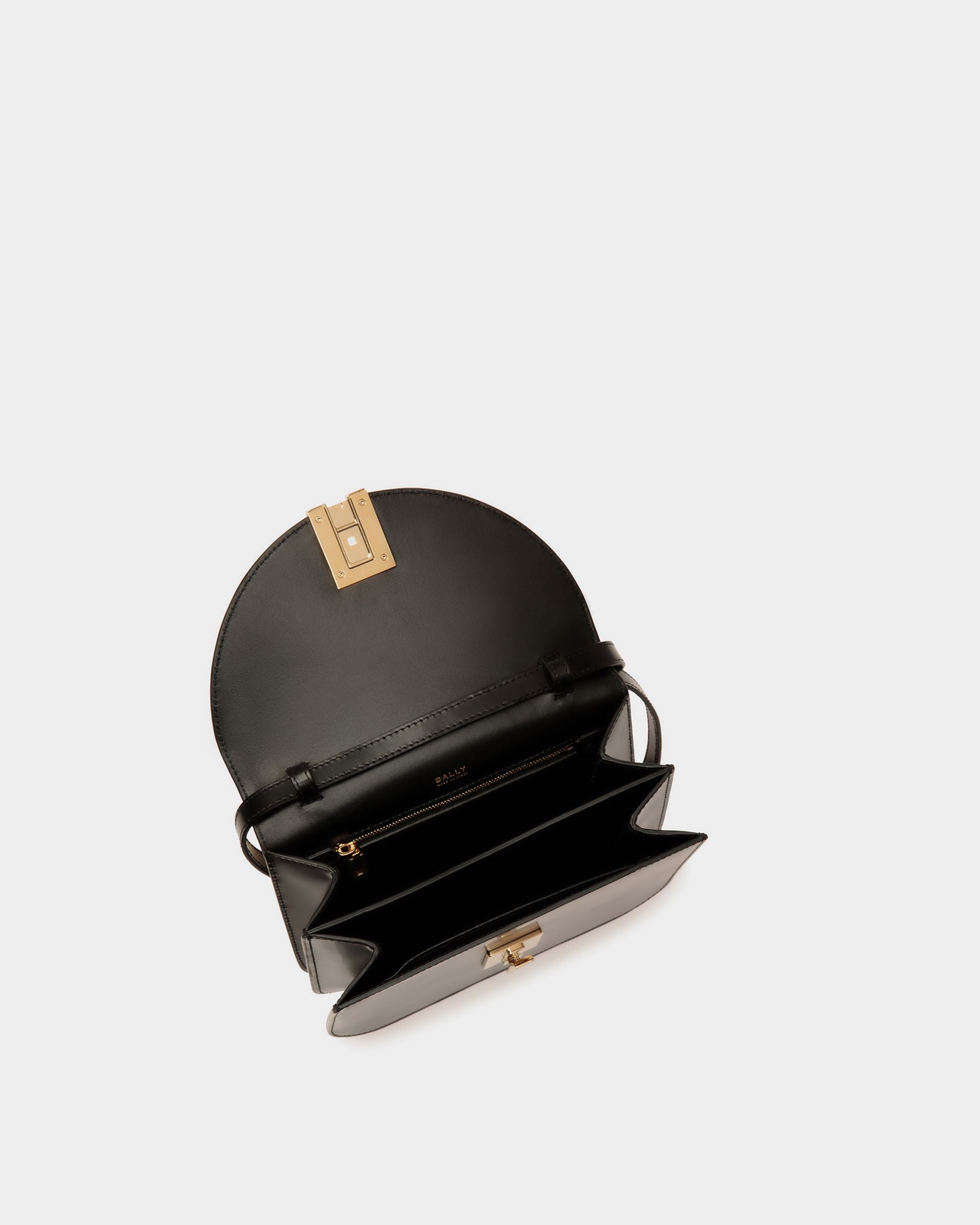 Ollam Crossbody Bag in Black Brushed Leather - Image 5