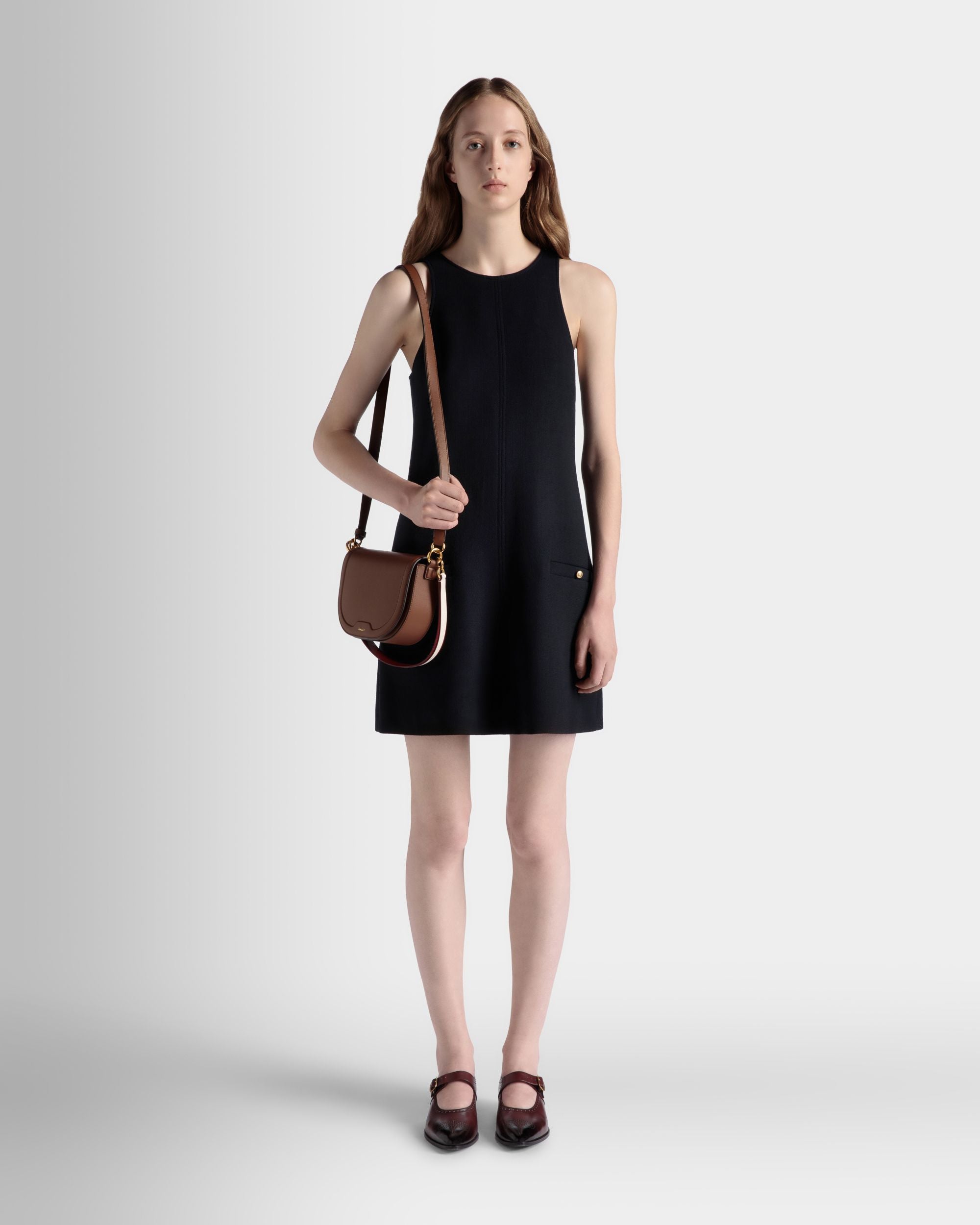 Code Crossbody Bag In Brown Leather - Image 2